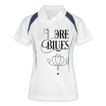 More Blues - Frauen Polo atmungsaktiv - Weiß/Navy - Vorne