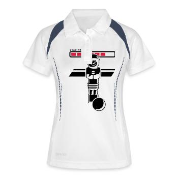 loading shot - Women's Polo breathable - white/navy - Front