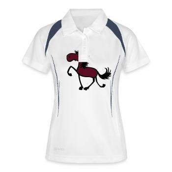 Tölt - Polo respirant Femme - blanc/marine - Devant