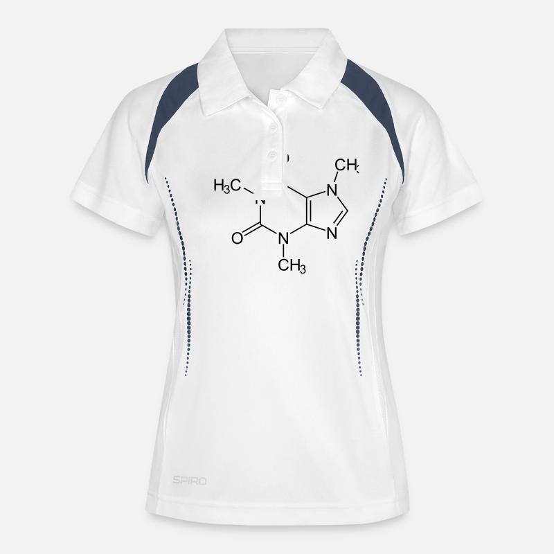 caffeine - Women's Polo breathable - white/navy