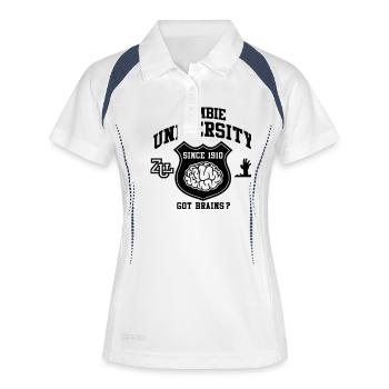 Zombie University - Women's Polo breathable - white/navy - Front
