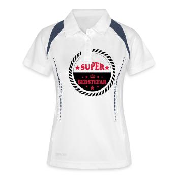 Super bedstefar 111 - Polo respirant Femme - blanc/marine - Devant