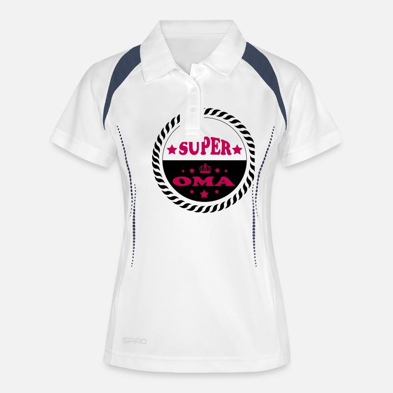 Super oma 111 - Women's Polo breathable - white/navy