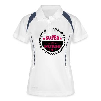 Super nurse - Women's Polo breathable - white/navy - Front