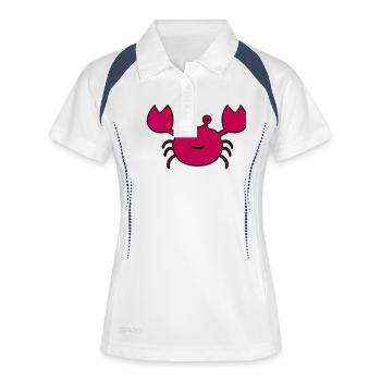 krabbe02 - Women's Polo breathable - white/navy - Front