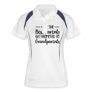 Only The Best Parents Get Promoted To Grandparents - Polo respirant Femme - blanc/marine - Devant