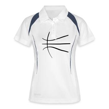Basketbäll 07 Artboard 7 - Women's Polo breathable - white/navy - Front