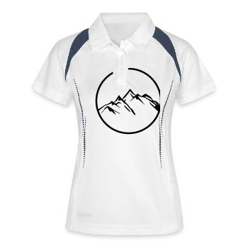 Montagnes Montagnes - Polo respirant Femme - blanc/marine - Devant