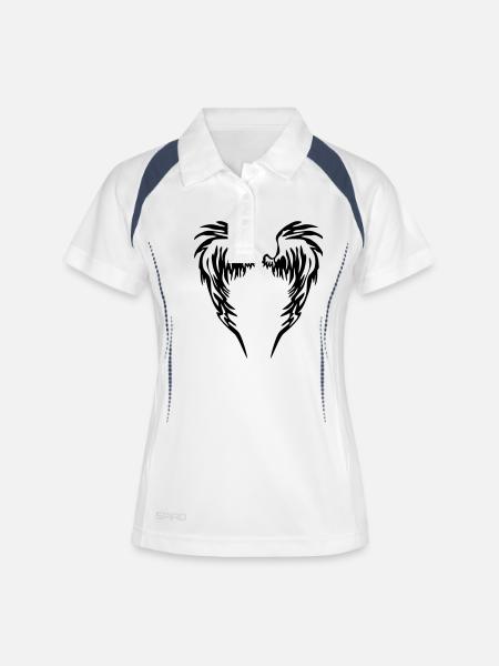 Wings - Women's Polo breathable - white/navy
