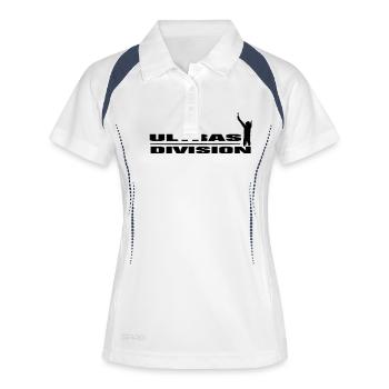 Ultras Hooligans Division - Frauen Polo atmungsaktiv - Weiß/Navy - Vorne