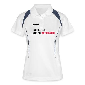 PARADOXE geometrie - Polo respirant Femme - blanc/marine - Devant