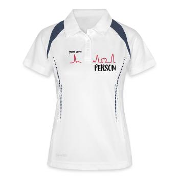 you_are_my_person3 - Women's Polo breathable - white/navy - Front