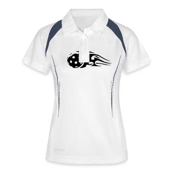 Unihockey_1clr - Polo respirant Femme - blanc/marine - Devant