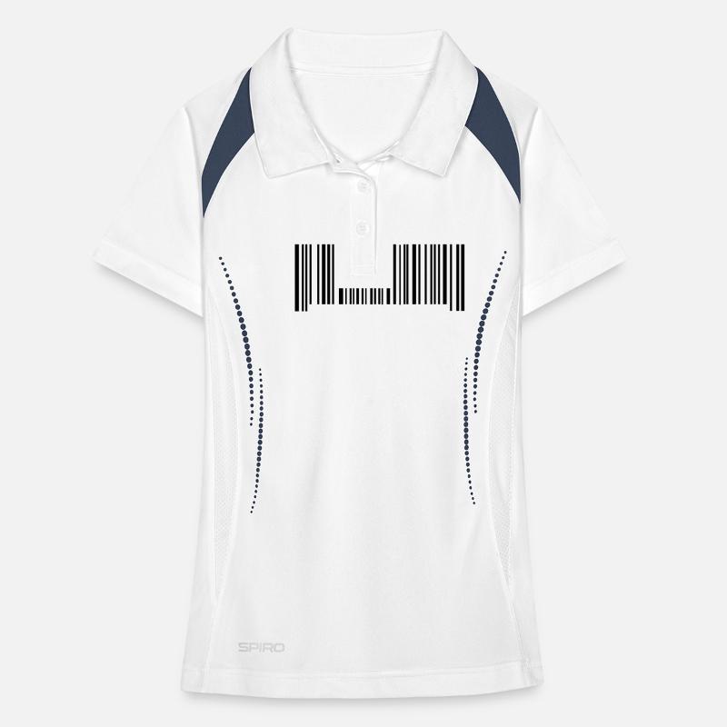 Strichcode Frauen Polo atmungsaktiv