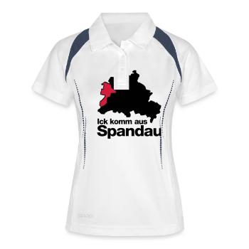 Spandau - Polo respirant Femme - blanc/marine - Devant