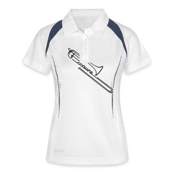 Trombone - Polo respirant Femme - blanc/marine - Devant