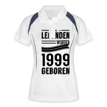 1999 - Frauen Polo atmungsaktiv - Weiß/Navy - Vorne