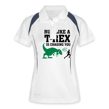 Run Like A T Rex Is Chasing You - Women's Polo breathable - white/navy - Front