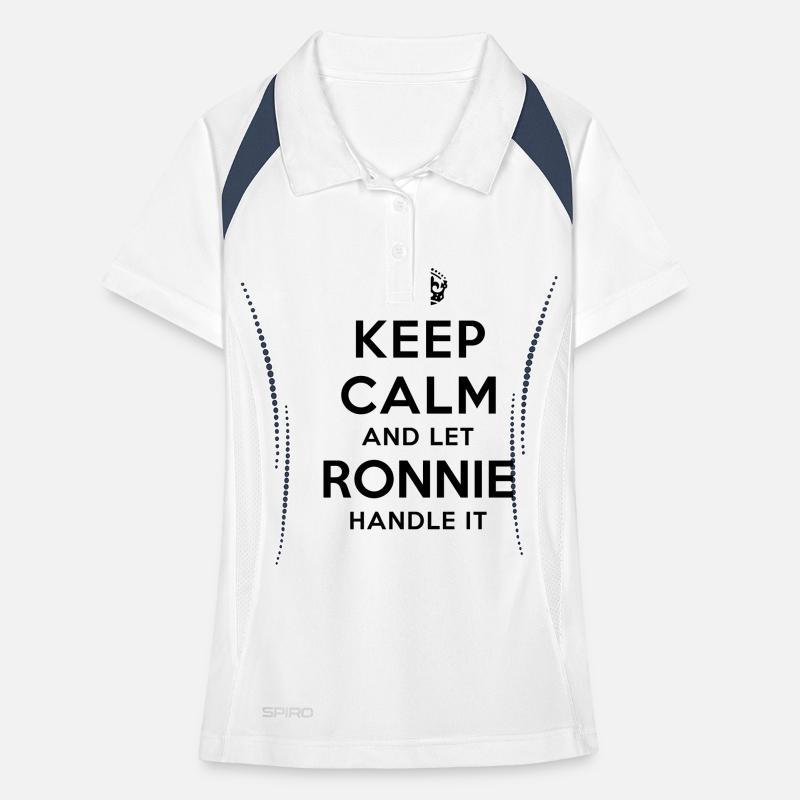 keep calm and let ronnie handle it Women's Polo breathable
