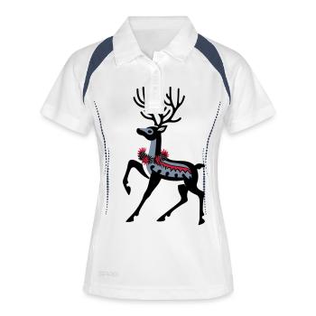 Christmas - Women's Polo breathable - white/navy - Front