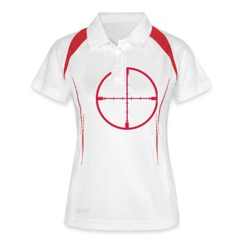Zielscheibe - Frauen Polo atmungsaktiv - Weiß/Navy - Vorne