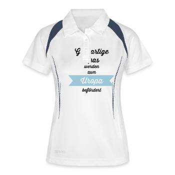 Großartige Opas - Frauen Polo atmungsaktiv - Weiß/Navy - Vorne