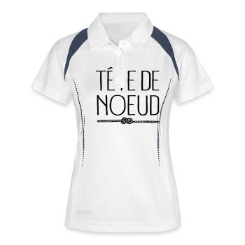 Tête De Noeud - Polo respirant Femme - blanc/marine - Devant