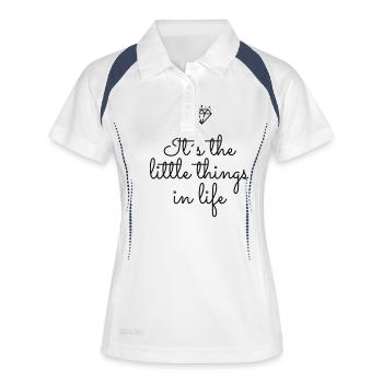 diamont - Women's Polo breathable - white/navy - Front