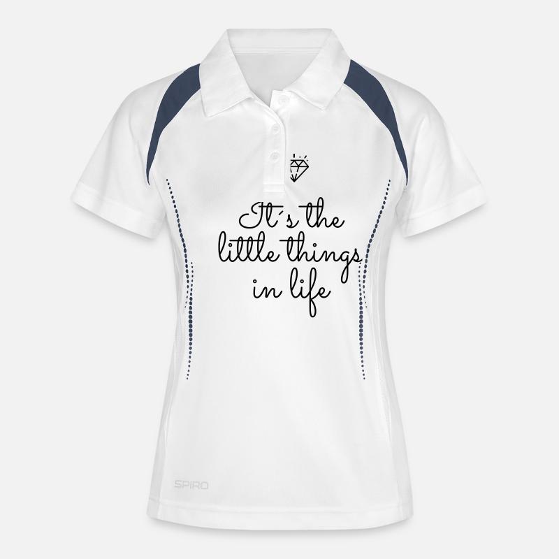 diamont - Women's Polo breathable - white/navy