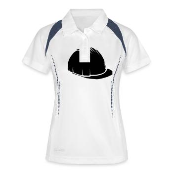 Casque de protection - Polo respirant Femme - blanc/marine - Devant