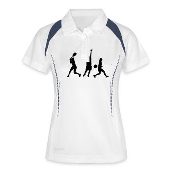 Tennis joueur de tennis - Polo respirant Femme - blanc/marine - Devant