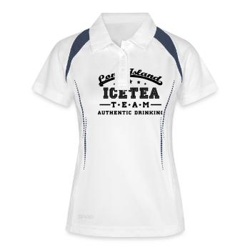 équipe de l'île longue icetea - Polo respirant Femme - blanc/marine - Devant