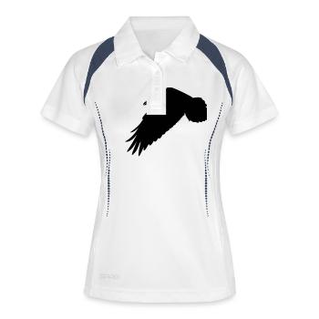 Schwarzer Rabe - Frauen Polo atmungsaktiv - Weiß/Navy - Vorne