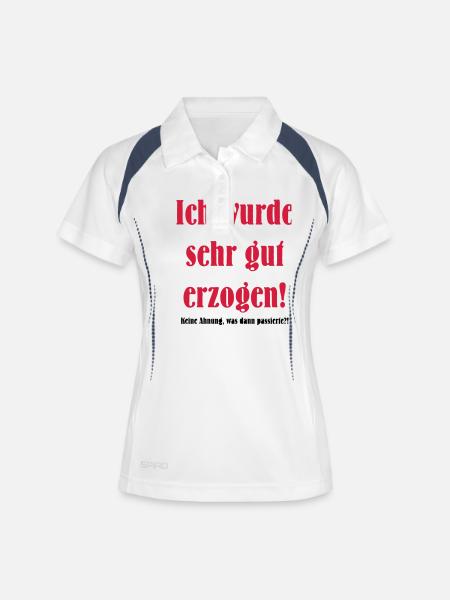 educated - Women's Polo breathable - white/navy