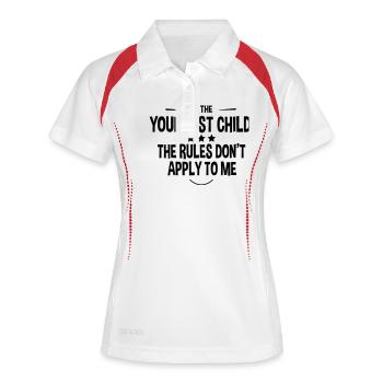 Plus jeune enfant - Polo respirant Femme - blanc/marine - Devant