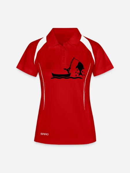 Fishing - Polo respirant Femme - blanc/marine