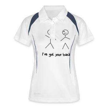 Got your back - Polo respirant Femme - blanc/marine - Devant