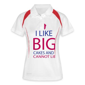 Big Cakes - Polo respirant Femme - blanc/marine - Devant