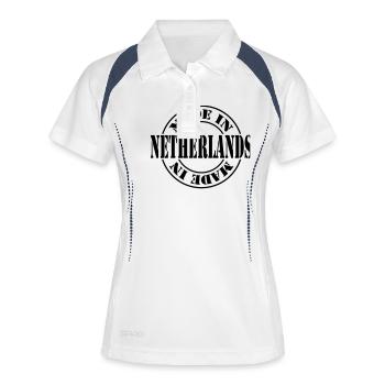 made in netherlands m1k2 - Women's Polo breathable - white/navy - Front
