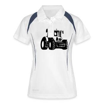 Traktor (1 color) - Polo respirant Femme - blanc/marine - Devant
