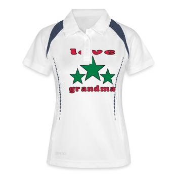 Liebe Oma - Frauen Polo atmungsaktiv - Weiß/Navy - Vorne