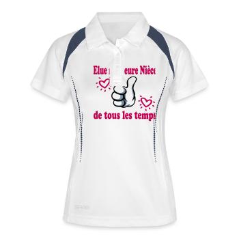 Voted best niece OF ALL TIME - Women's Polo breathable - white/navy - Front