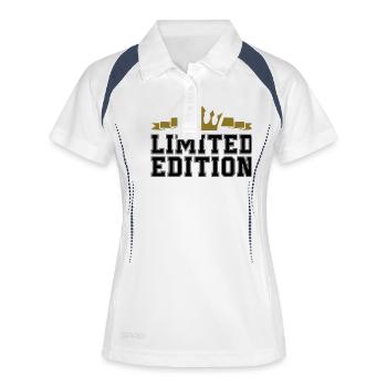 édition limitée - Polo respirant Femme - blanc/marine - Devant