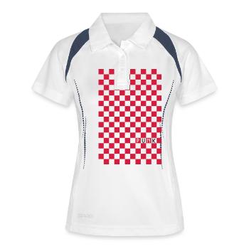 Punk - Frauen Polo atmungsaktiv - Weiß/Navy - Vorne