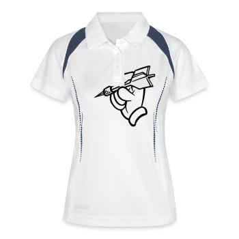 Dart - Frauen Polo atmungsaktiv - Weiß/Navy - Vorne