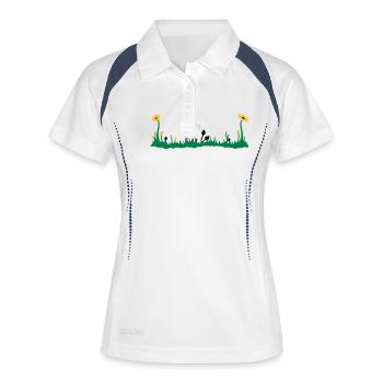 magic mushroom - Polo respirant Femme - blanc/marine - Devant