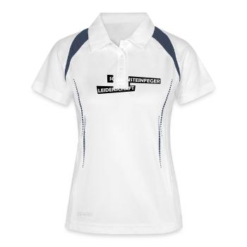 schornsteinfeger aus leidenschaft - Frauen Polo atmungsaktiv - Weiß/Navy - Vorne