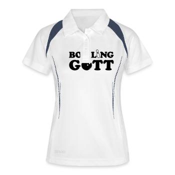 Bowling - Gott - Frauen Polo atmungsaktiv - Weiß/Navy - Vorne