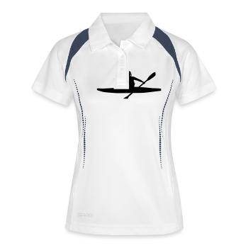 Canoë - Polo respirant Femme - blanc/marine - Devant