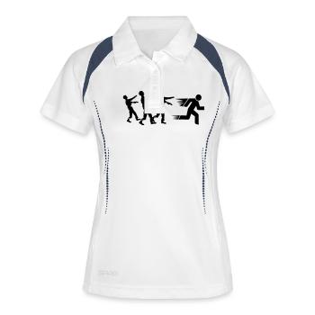 Run From Zombies - Women's Polo breathable - white/navy - Front